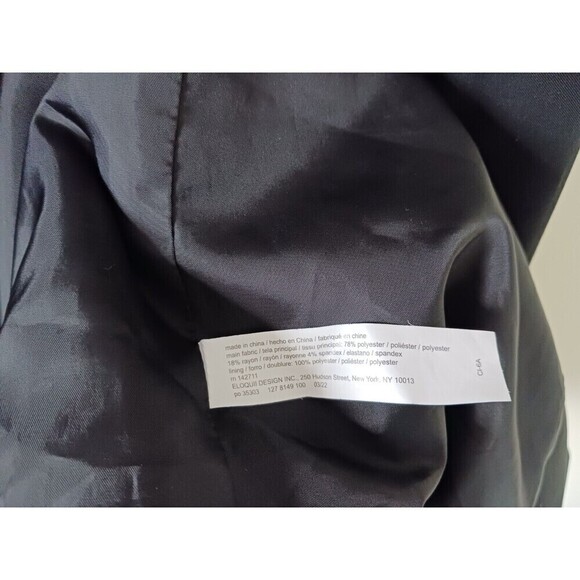 Eloquii Womens Blazer Jacket Career Basic Open Front Button Lined Black Size 20 - Picture 5 of 7